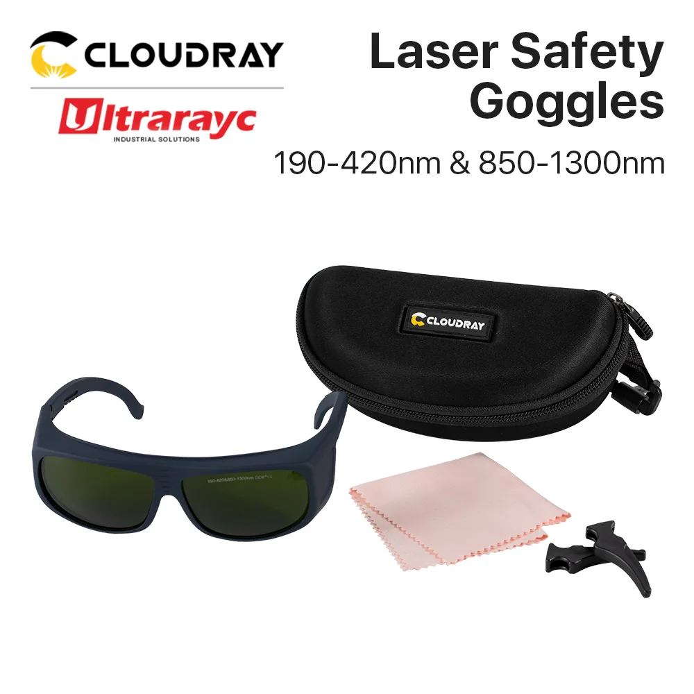 Ultrarayc 1064nm An Toàn Laser Kính Phong Cách D OD6 + CE Kính Bảo Vệ Cho 190-420nm & 850-1300nm Sợi Máy Laser