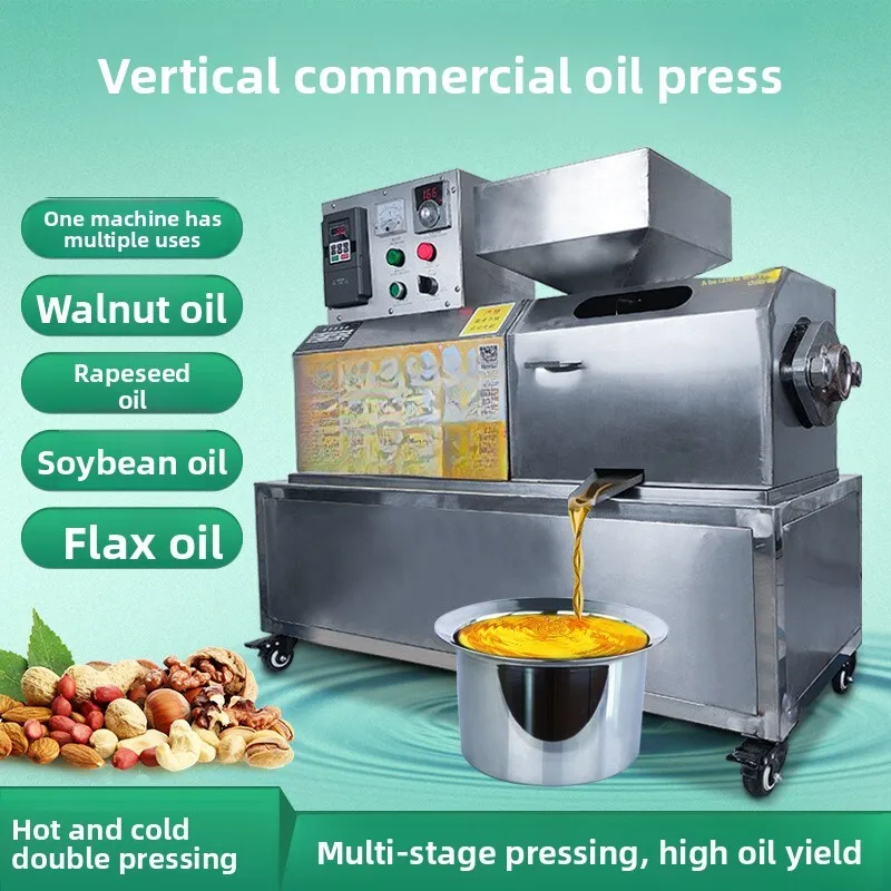 

Vertical Stall Household Peanut Automatic Spiral Commercial Raw Rapeseed Sesame Oil Press