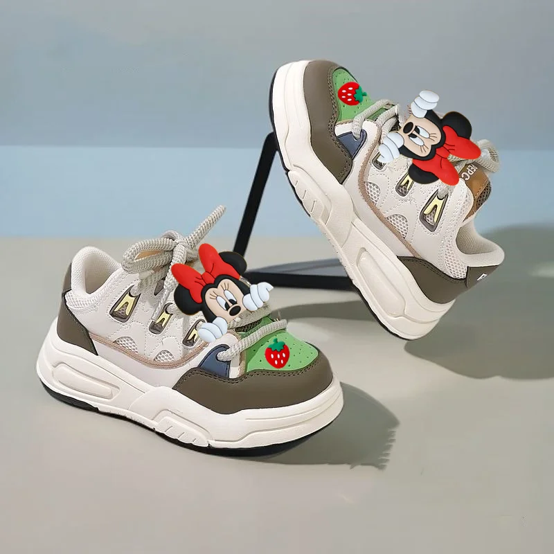

Minnie mouse Boys Girls Spring and Fall Casual Shoes Mickey Mouse Non-slip Sneakers Disney New Fashion Children Toddler Shoes