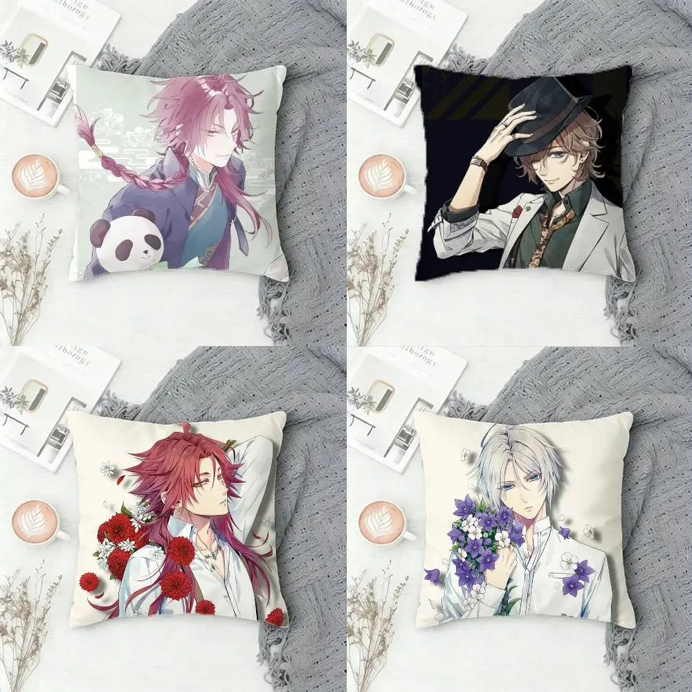 

P-Piofiore no B-Banshou Double-sided Printed Square Pillow Cover Decorative Cushion Cover for Sofa Bedroom Bedside