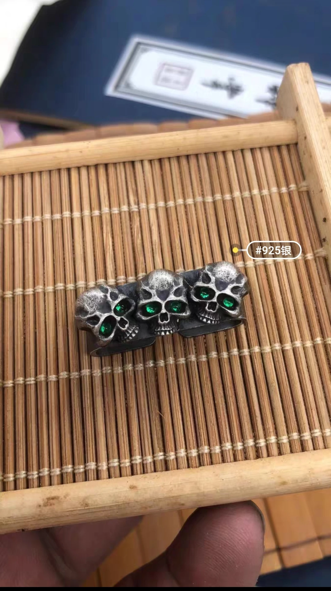 1 Piece Hand Made Silver Skull Steel MOLLE Clip