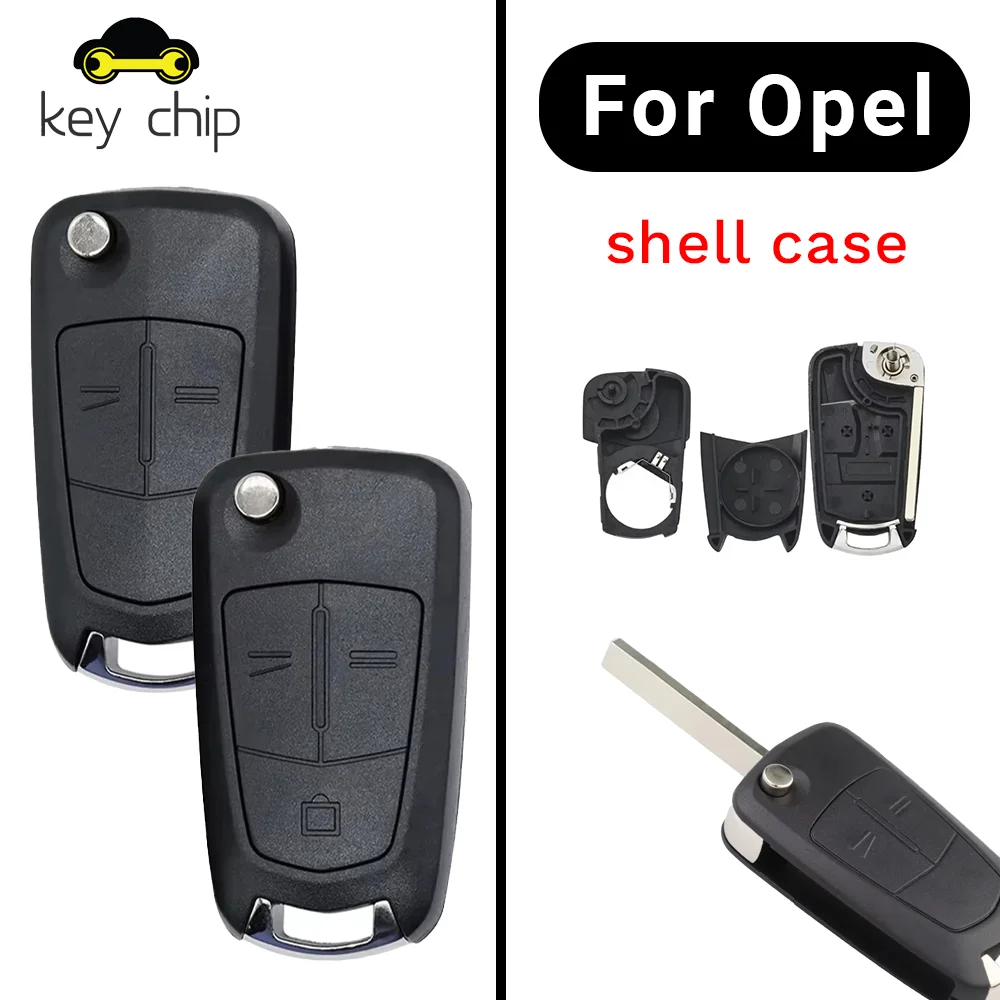 KC Car Key Shell Case For Opel Vauxhall Corsa D Astra H Zafira B 2004 2005 2006 2007 2008 2013 Original LOGO Flip Remote