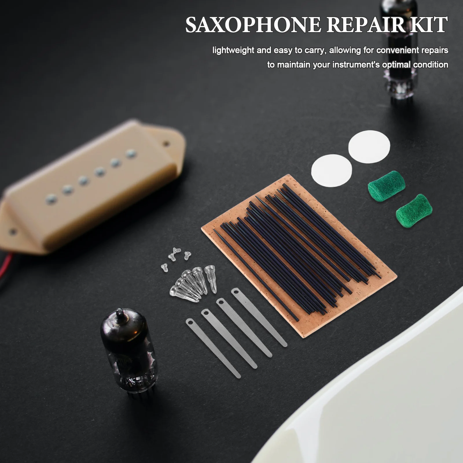 1 set kit di riparazione per sassofono grasso in sughero feltrini gancio a molla per riparazione di strumenti a fiato strumento di manutenzione per sax contralto