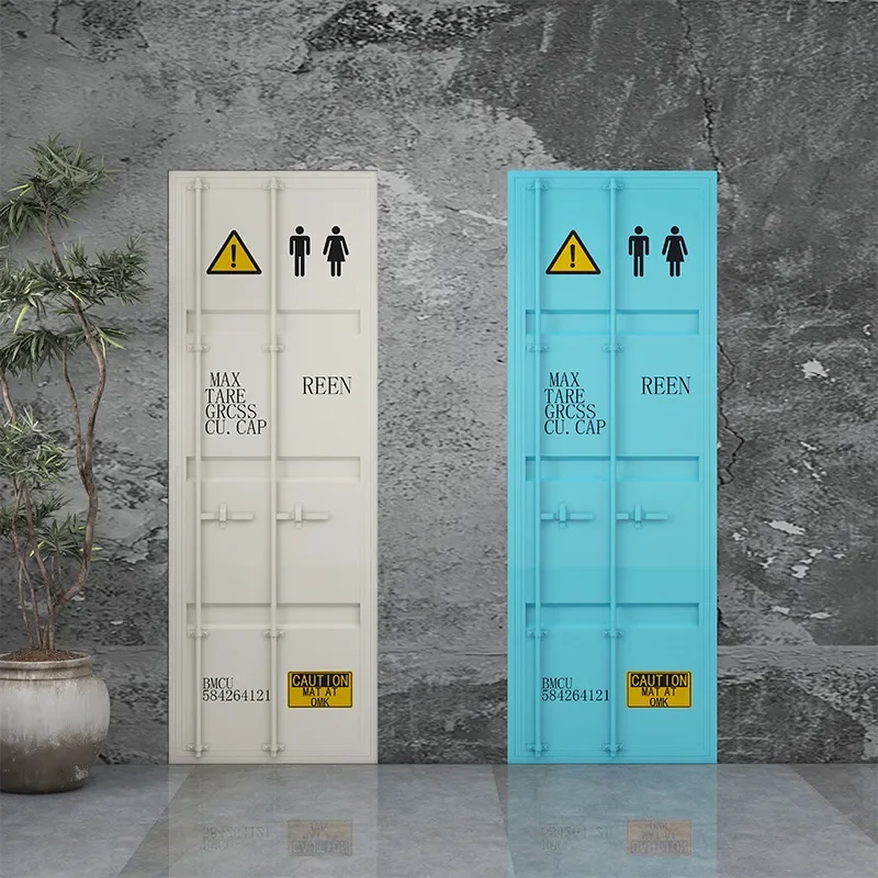for Retro Industrial Style Wrought Iron Container Door Creative Entrance for Restaurant Bar Toilet