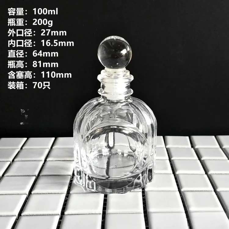 50ml 100ml Perfume Bottle Frence Girl Mini Storage Aromatherapy Container Accessories Glass Bottle Home Decor Sealed Glass Jar