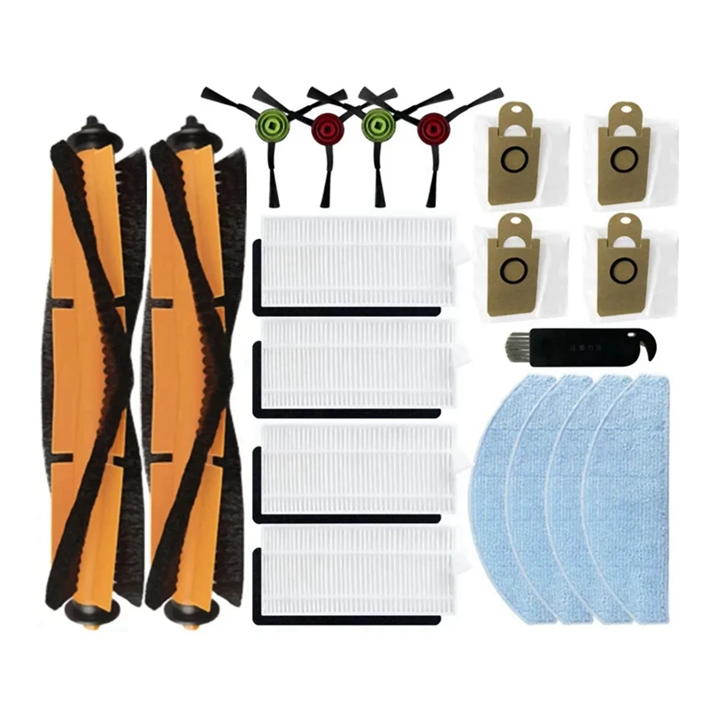 ل Vistefly M203 جهاز آلي لتنظيف الأتربة إكسسوارات قطع غيار فرشاة جانبية رئيسية فلتر Hepa ممسحة خرقة القماش كيس لجميع الغبار