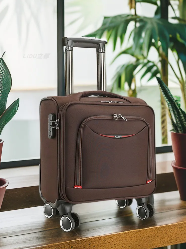 New Horizontal Model Boarding Cabin Suitcase Spring and Autumn Aviation 14 18 20 inch Business Luggage Oxford Cloth Trolley Case