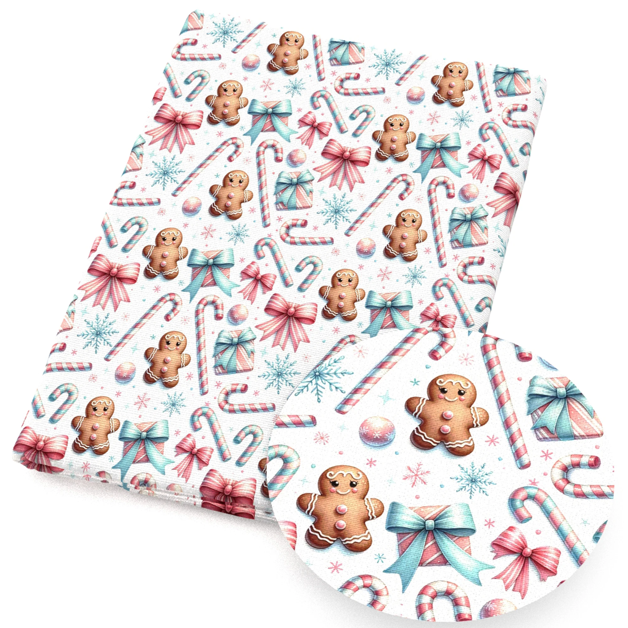 50*145cm Patchwork Christmas Snowman Polyester Cotton Fabric For Tissue Sewing Quilting Gift Needlework Material DIY Handmade