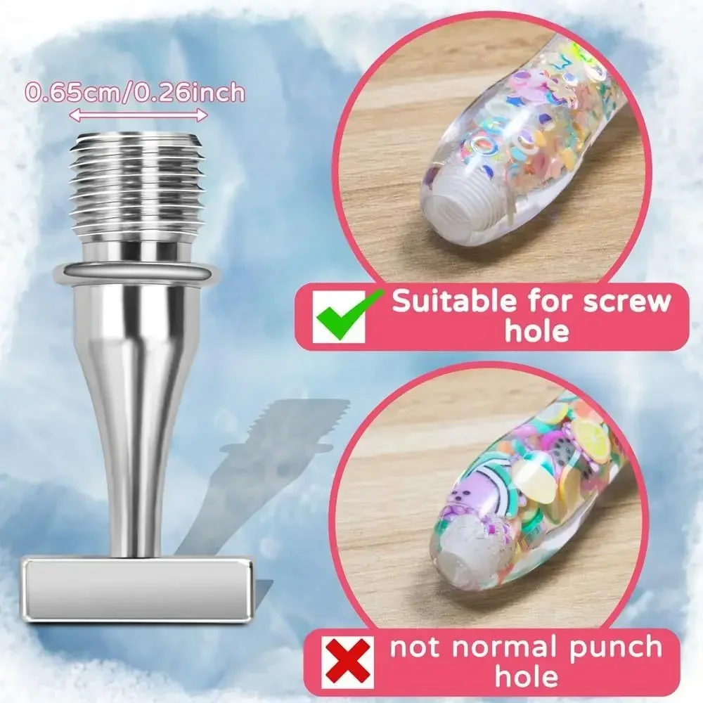 Puntas de rosca de tornillo de Metal multifuncionales, cabezales de bolígrafos de punta reemplazables, herramienta de taladro de punto para pintura de diamante, accesorio de bordado