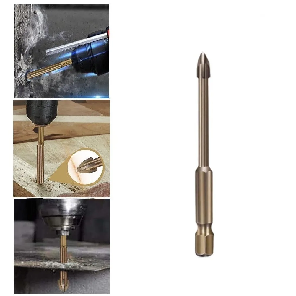 1 Pcs Triangle Drill Hole Opener Tile Bits 3-12mm Cross Hex Drilling Tool Efficient Triangle Drill High Quality