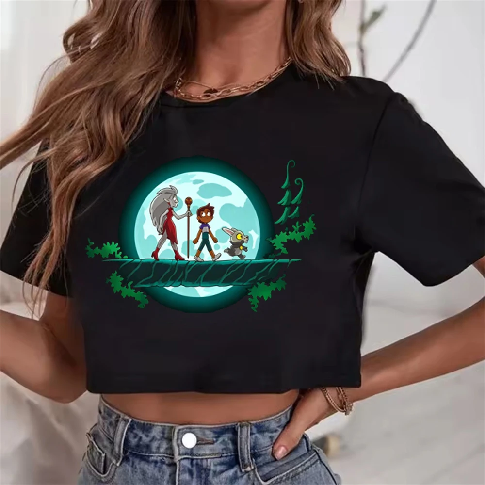 the Owl House crop top female meme japan scene  korean fashion baddie shirt meme funny baddie streetwear gothic