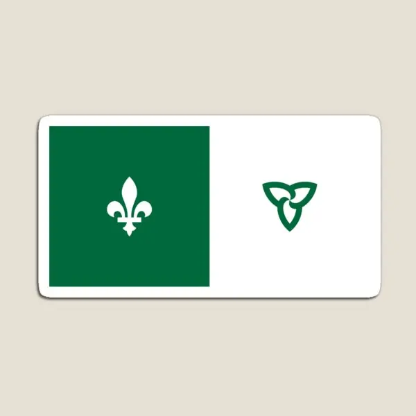 Franco Ontarian Flag Fleur De Lys And Tr  Magnet Baby Stickers Magnetic Cute Kids for Fridge Organizer Toy Children  Holder