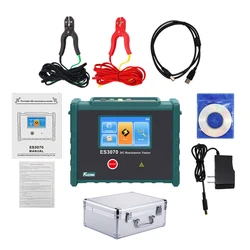 ES3070 Transformer Winding DC Impedance Tester Detect Range 10.0uΩ-50.00KΩ 10A Handheld Anti-overload Function Data Storage Loop