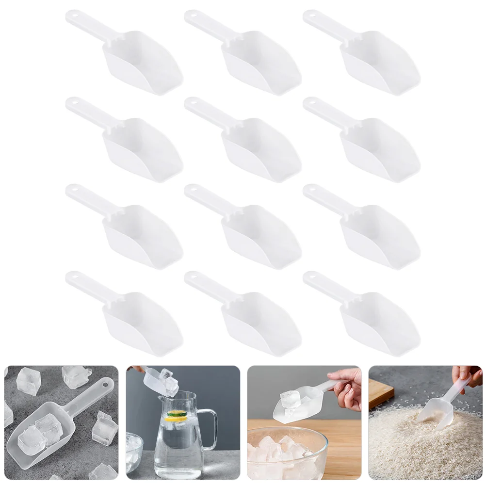 12 Pcs Flour Cereals Ice Scoop Clear Protein Powder Cube Scoops 1550X750X460CM Pp Coffee Beans Multifunctional