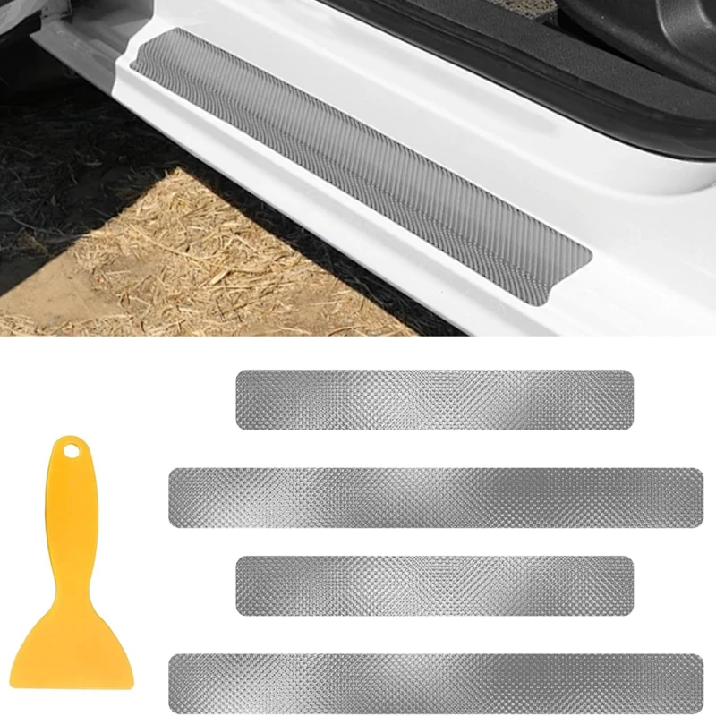 Car Threshold Stickers Door Sill Protector Anti Scratch Film Trunk Sill Bumper Guard Strips Anti Scraping Strip Sticker