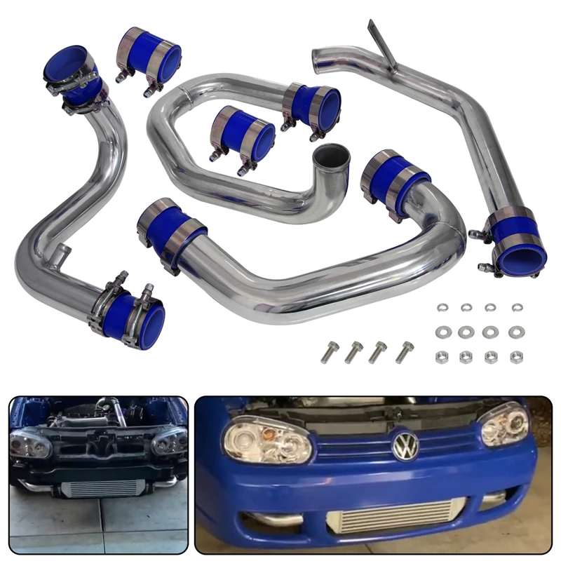 Upgrade Front Mount Intercooler Piping Fits for VW Jetta Golf MK4 1.8L Turbo 98-05 Red/Blue/Black