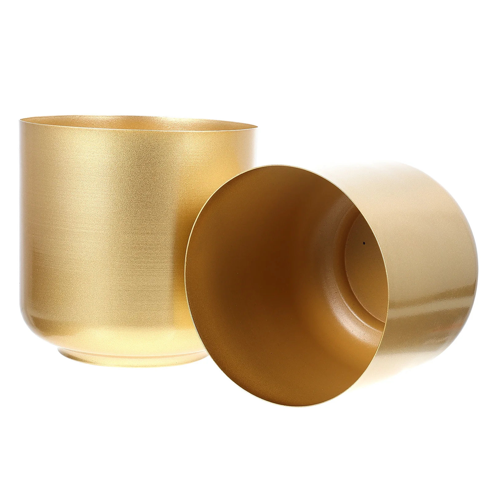 

Planter Hug Bucket Flower Pot Rounded Planters Lightweight Brushed Gold Office Pots Outdoor