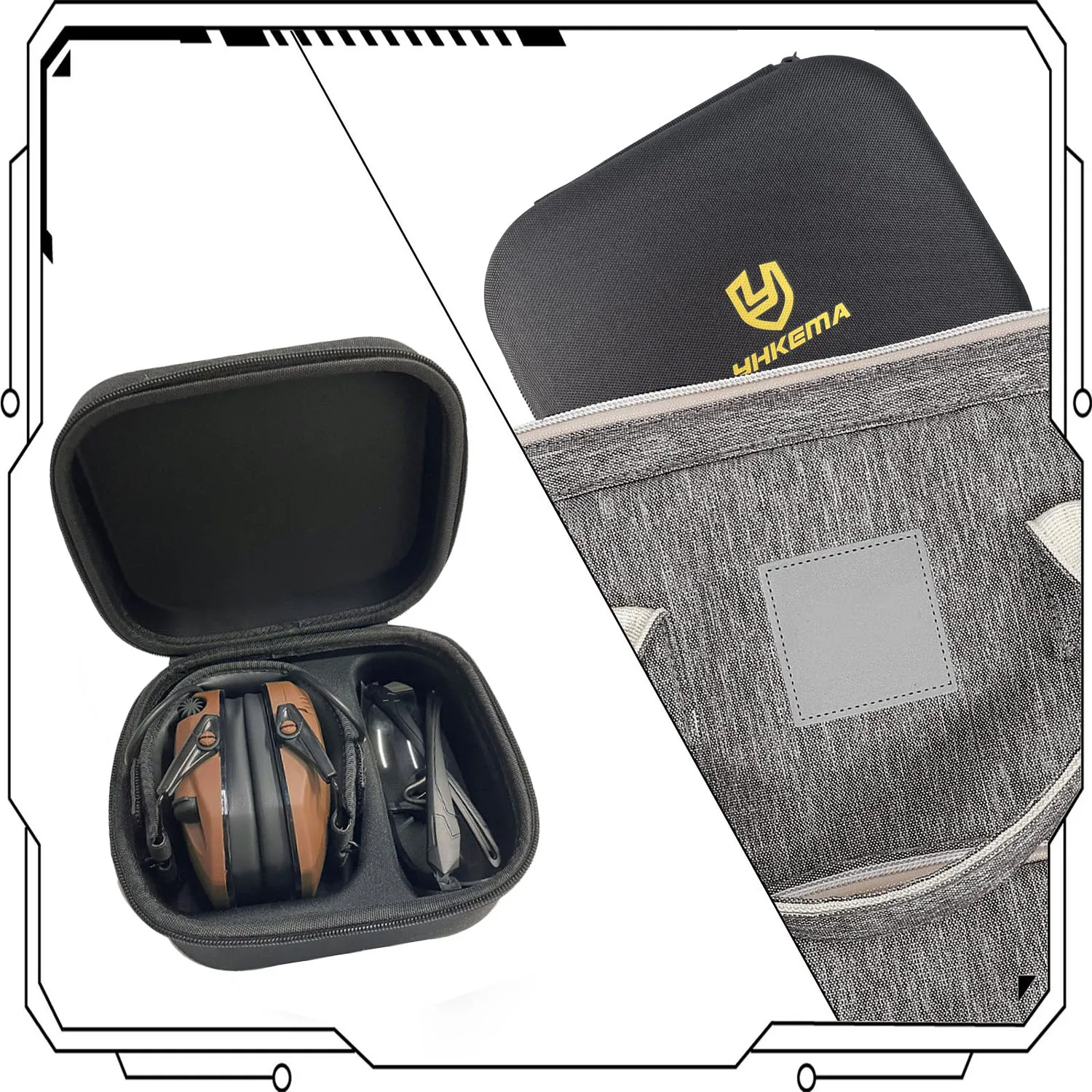 Earmuff Bag For YHKEMA Series/Howard Leight/Walkers Earmuff Headphone collection Anti-dust Waterproof Bag Hearing Protection