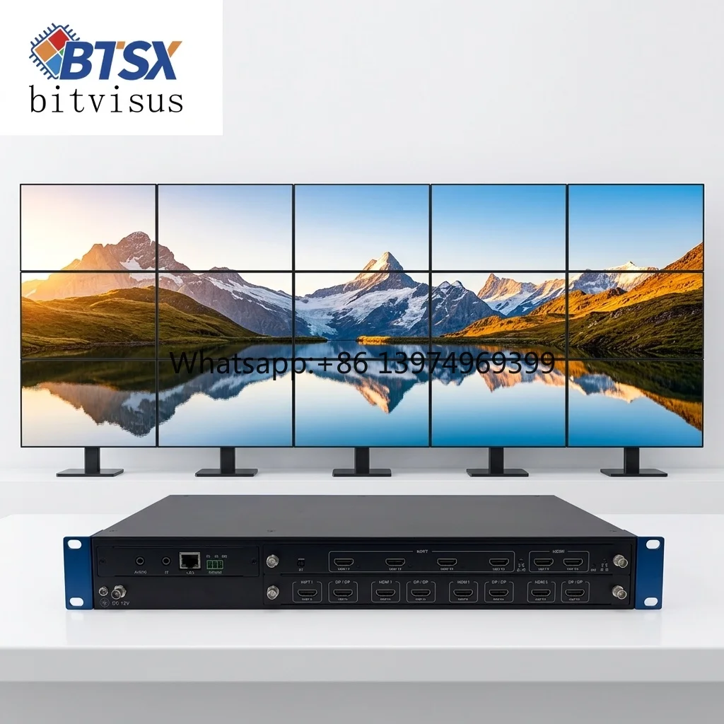 8K60 HDMI DP to 15 HDMI Splicing Box Network Remote Power on Internal Heat Dissipation Low Power Consumption Engineering Use