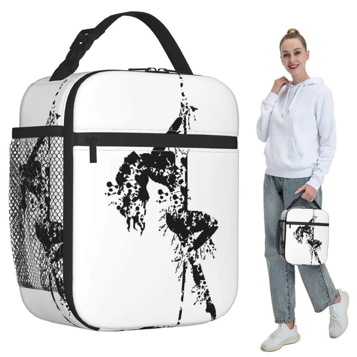 Pole Dance Cool Insulated Lunch Bag for Women Office Cooler Thermal Food Box Tote Portable Lunch Boxes Container