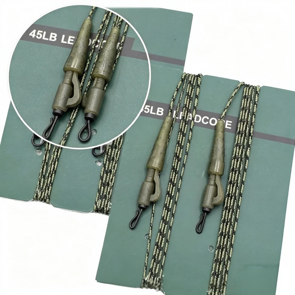 

Freshwater Carp Angling 1m Ronnie Rig Helicopter Rig 2pcs/lot Anti Tangle Wear Resistant Leader Line