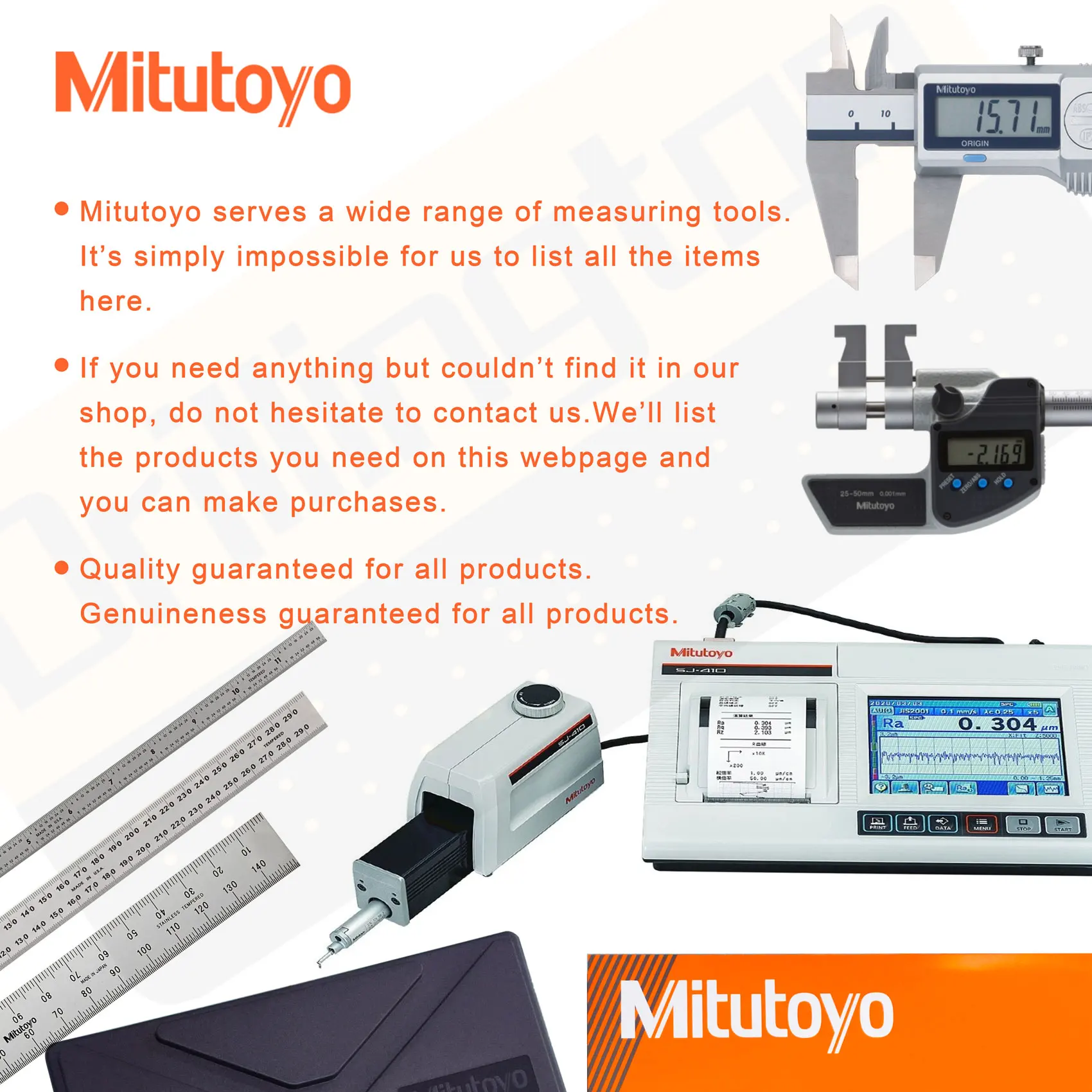 Mitutoyo 530-501 Standard Vernier Calipers, 0 - 600 mm Range , Metric , Graduation : 0.05mm , Accuracy : +/- 0.01mm