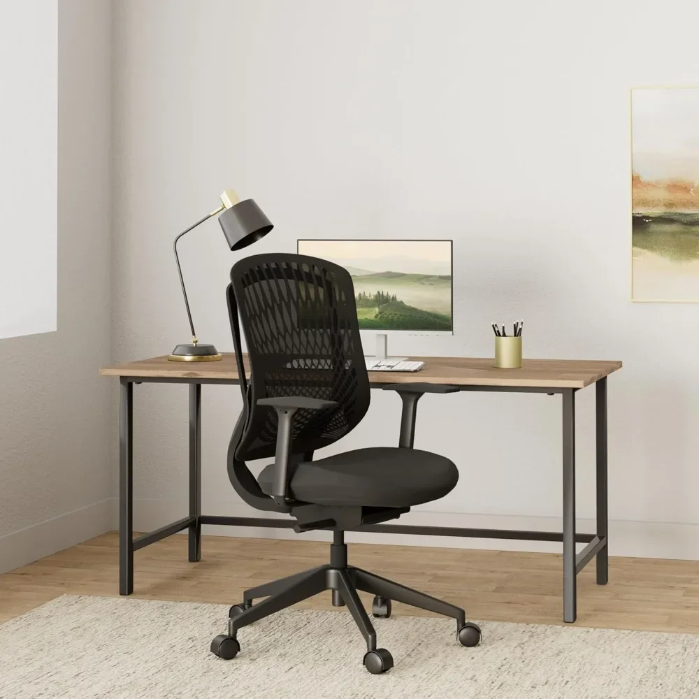 Performance Task Chair - Ergonomic Desk Chair with Wheels - Adjustable Computer Chair with Memory Foam Cushion