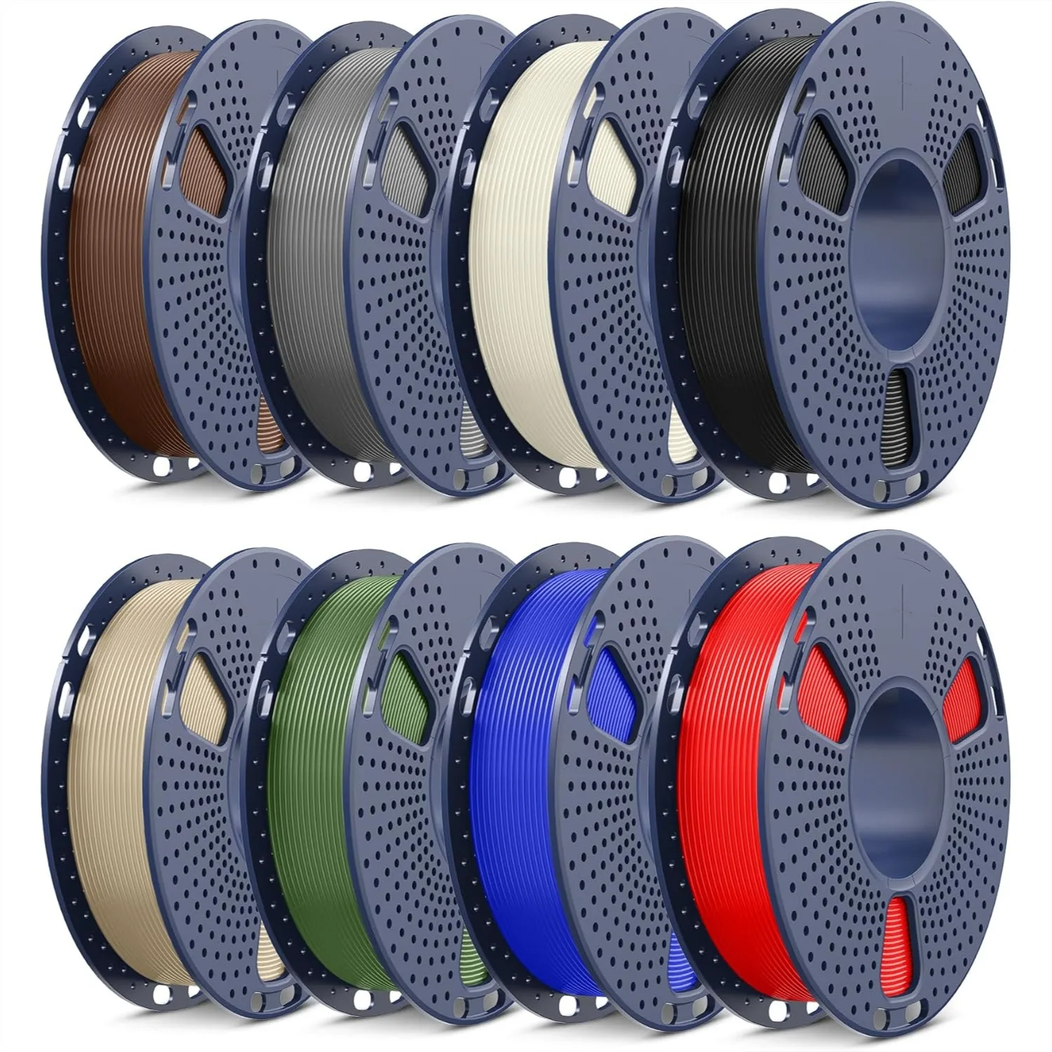 

3D Printer PLA Filament Bundle 1.75mm, 8 Colors 0.25kg Each, 2kg Total, Individually Vacuum Packed for Bambu Lab AMS