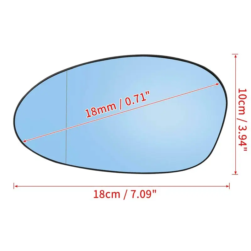 2X Right Side Blue Wing Door Mirror Rearview Mirror Glass Heated For-BMW 1 3 Series E81 E87 E82 E46 E90 E92 Z4 E85 view 4