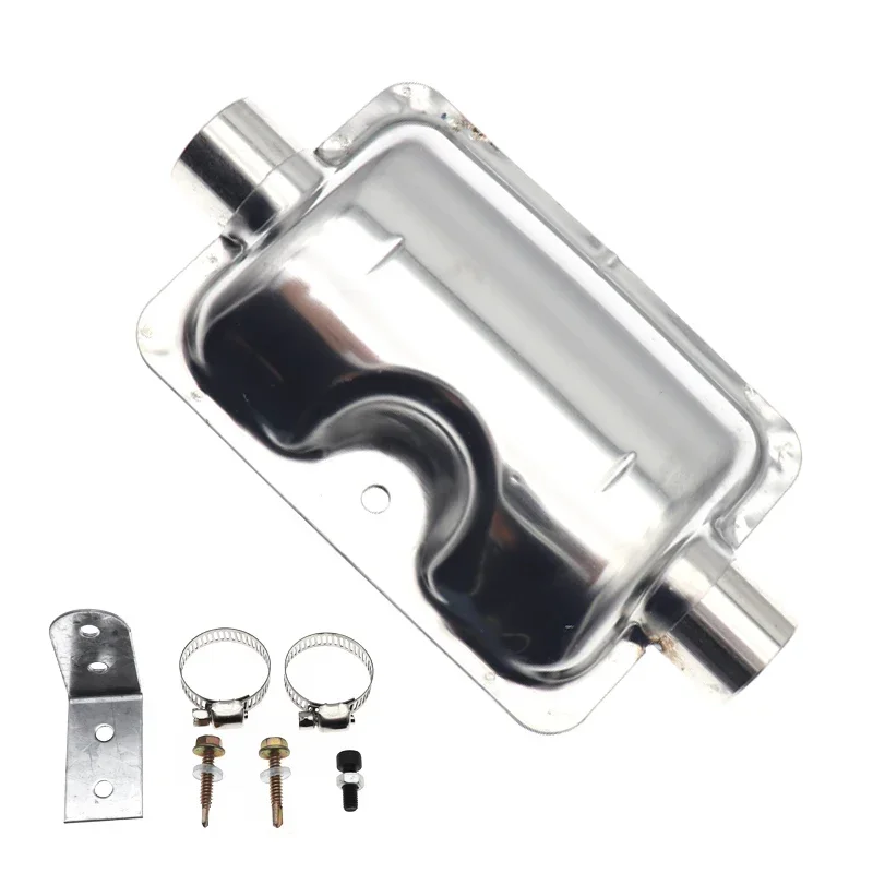 60-300cm Stainless Exhaust Muffler Silencer Clamps Bracket Gas Vent Hose Pipe Silence Kit For Car Air Diesels Heater