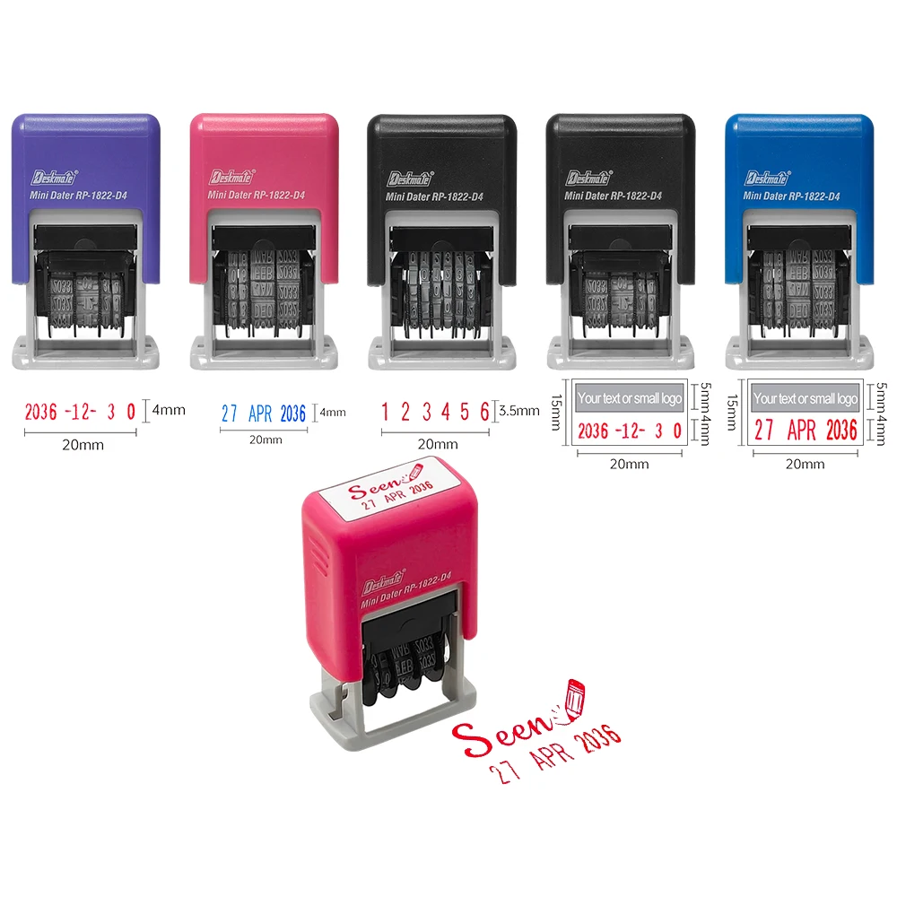 ختم تاريخ التحبير الذاتي القابل للتعديل لسكرابوكينغ نص مخصص dd مم yyyy للترميز #3