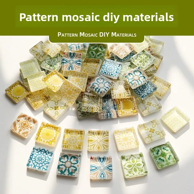 Pattern mosaic handicraft class Art class Homemade patch glass