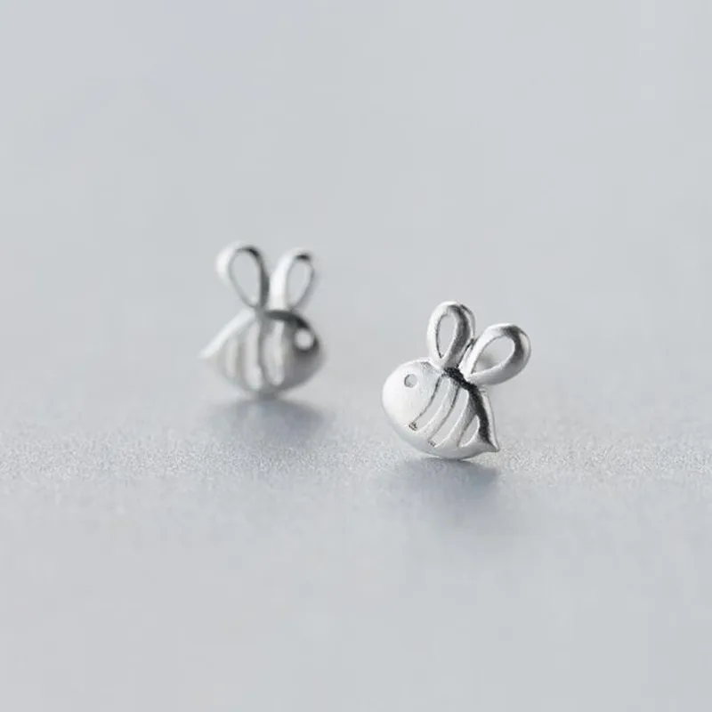 New Arrival Fresh And Lovely 925 Sterling Silver Jewelry Cute Cartoon Little Bee Sweet Female Personality Earrings  E002