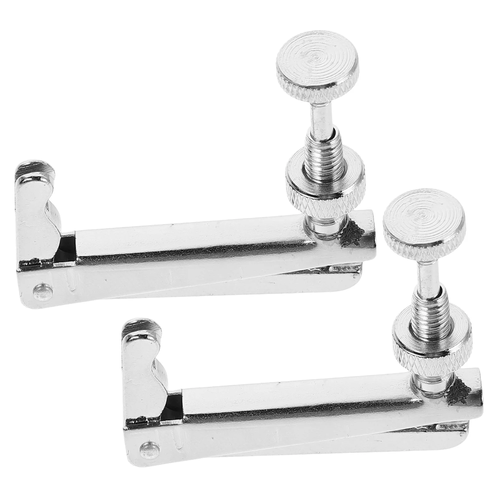 

2 Pcs Cello Tuner Violin Chin Rest Cover Viola Universal Accessories Silver Fine Tuners for Fiddle Tuning Screws Work