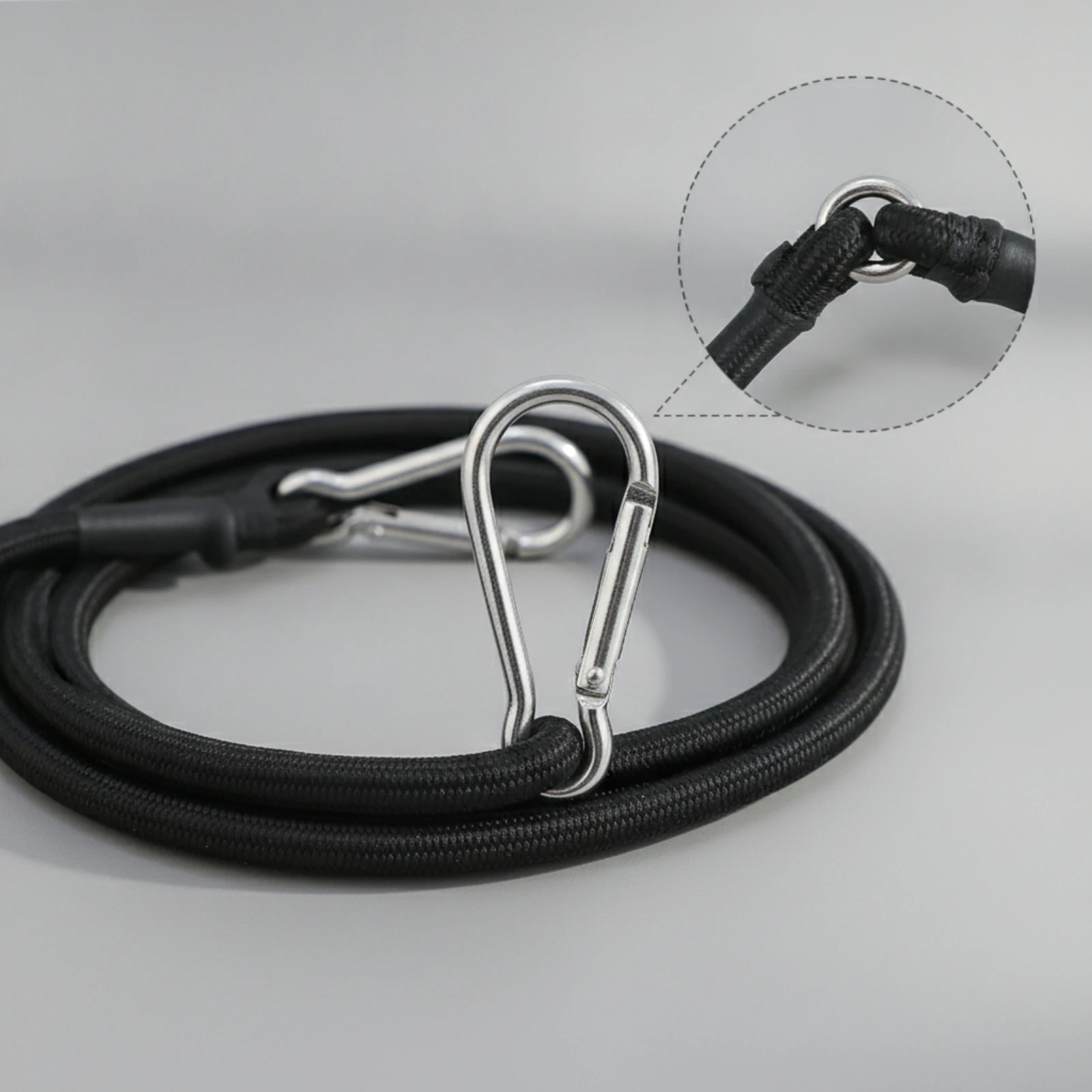 Coiled Tether Rope Heavy Duty Securing Strap Snap Hook Cord for Marine Gear for Boat Kayak Paddle Use - view 4