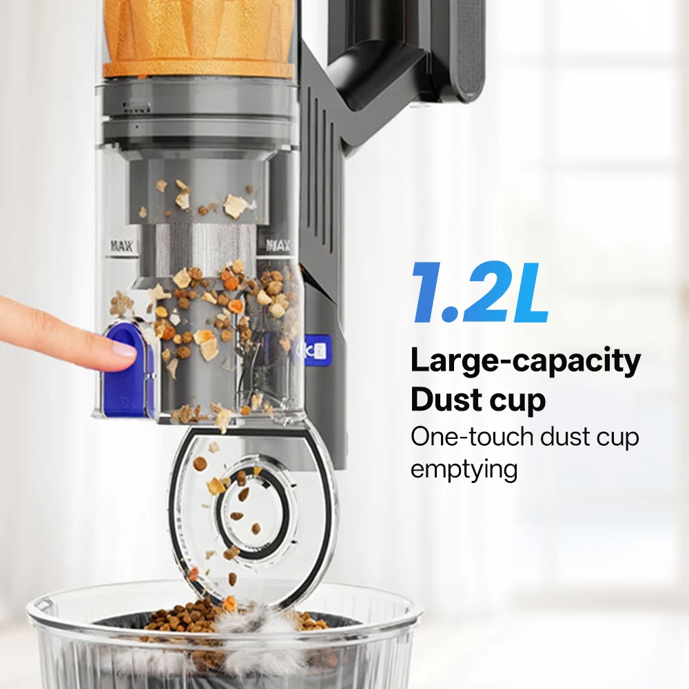 COTIAR R11 Akku-Staubsauger für zu Hause, 500 W 50 kPa Saugleistung, leichter Staubsauger, 60 Minuten Laufzeit, LED-Anzeige, 3 HEPA-Filter – Detail 10