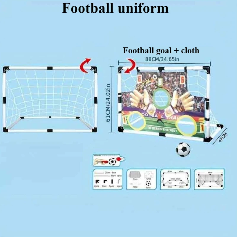 Portable Football Goal Net Set，Outdoor Football Playing Net for Backyard Garden Lightweight Mesh Soccer Gate，Including Cloth