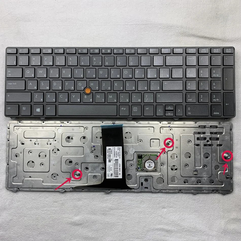 

Russian Laptop Keyboard For Hp Elitebook 8760w 8770w With Point RU Layout