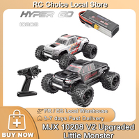 MJX New 10208 V2 Upgraded Version Brushless 4wd Small Monster 1/10 High Speed RC All Metal Remote Control Off Road Vehicle