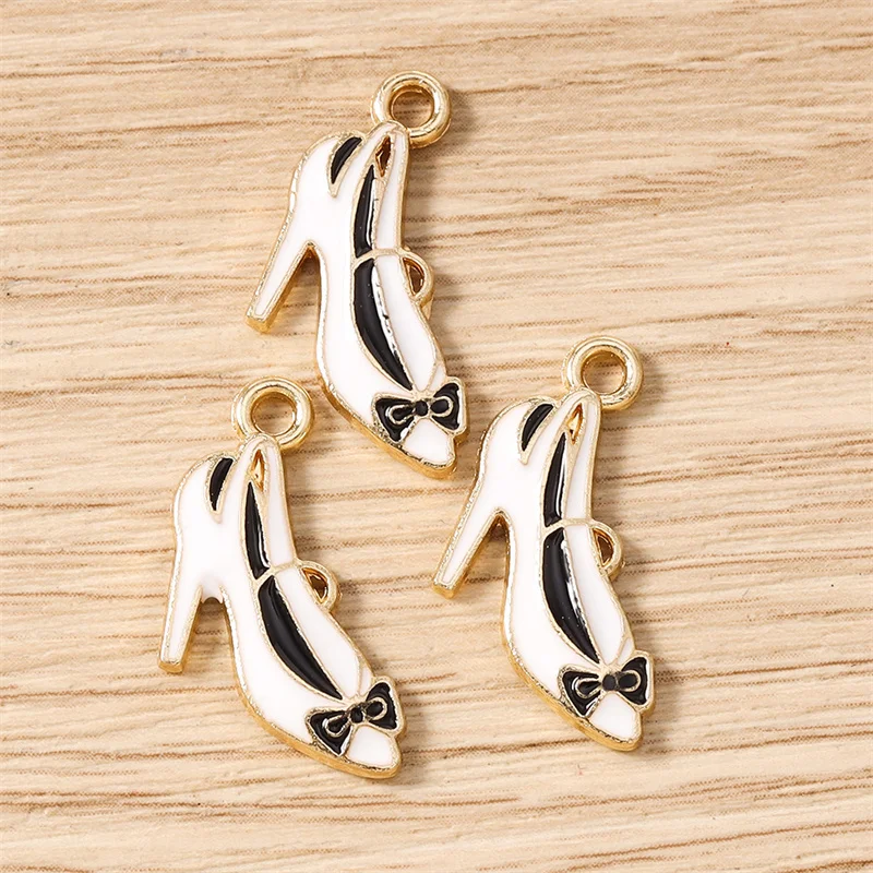 Tusember 10 Stück Niedliche Kristall-Lippenstift-, Handtaschen-, Schuh- und High-Heel-Anhänger für Halsketten, Ohrringe, Armbänder und Bastelarbeiten – Detail 24