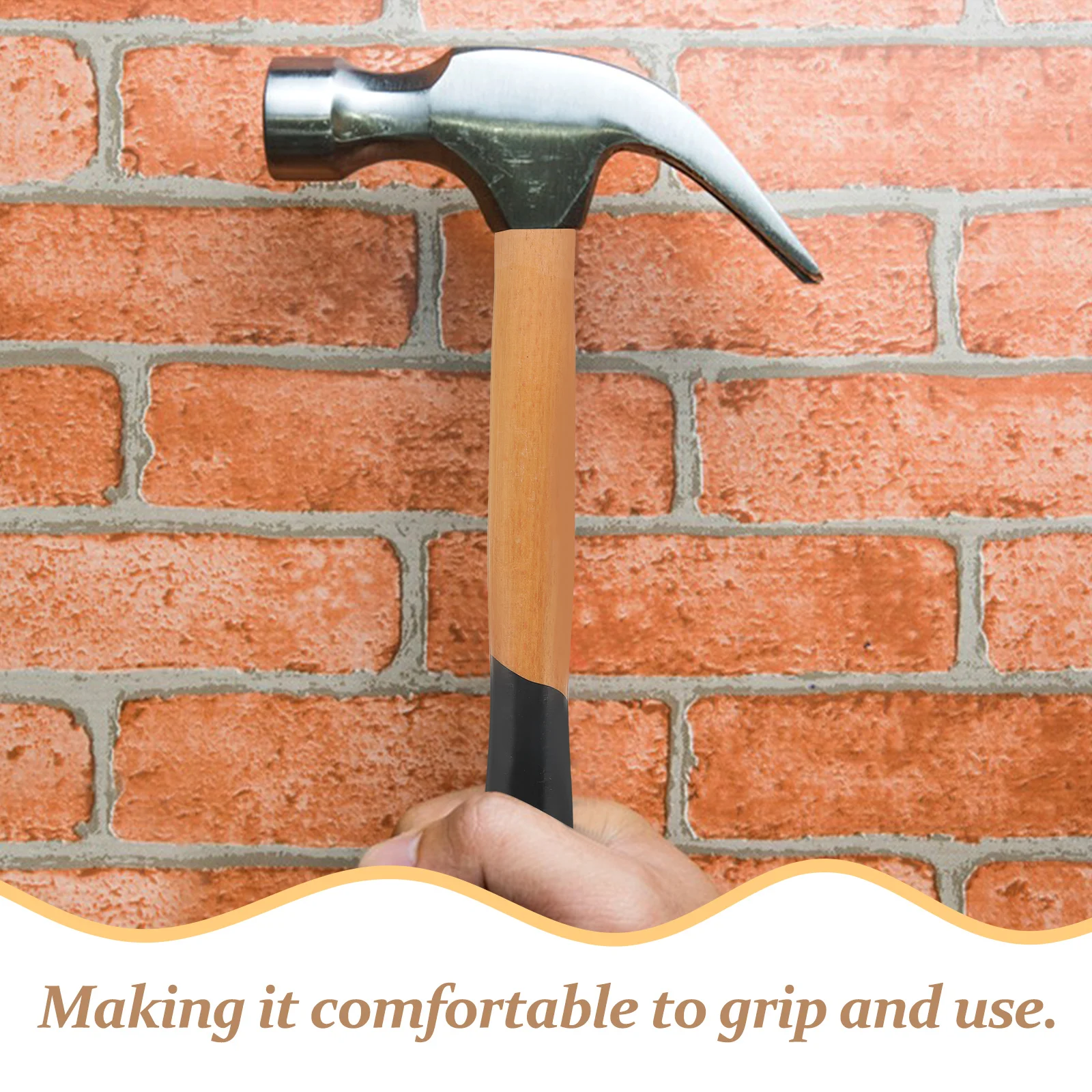 

Hammer Handle Wooden Oval Eye Replacement Replacement for 1500g Hammer Repair Accessory Repairing Handle