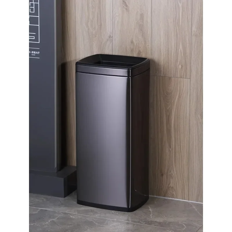 

20 liters 30 liters commercial trash can, increased capacity, heightened square without lid, direct cast stainless steel hotel b