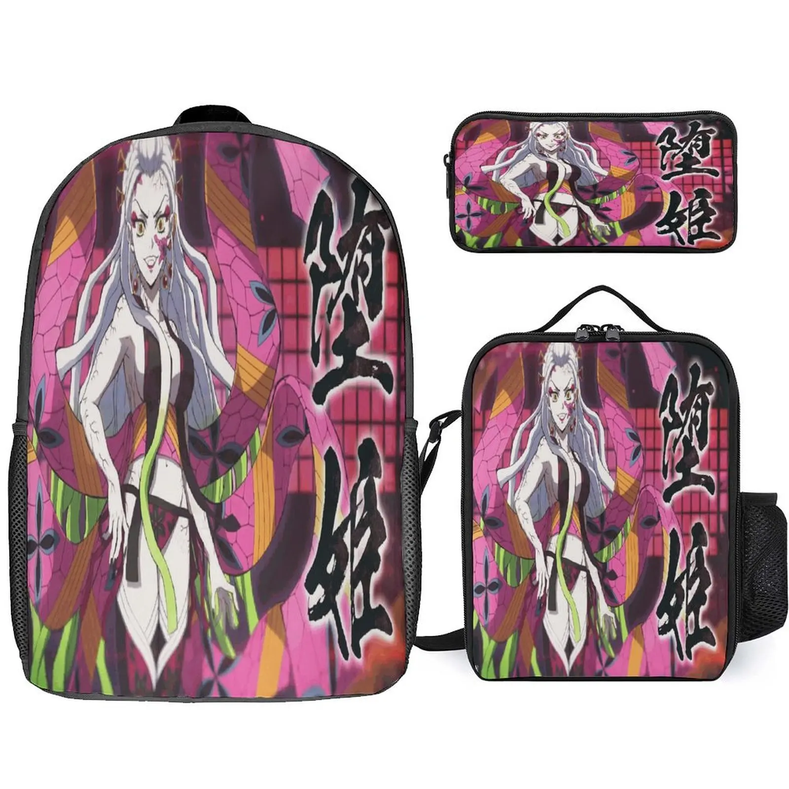 

Boys Girls Anime Characters 3d Printed Schoolbag Custom Meal Bag Pen Bag Large Capacity Laptop Bag Back-To-School Season Gifts