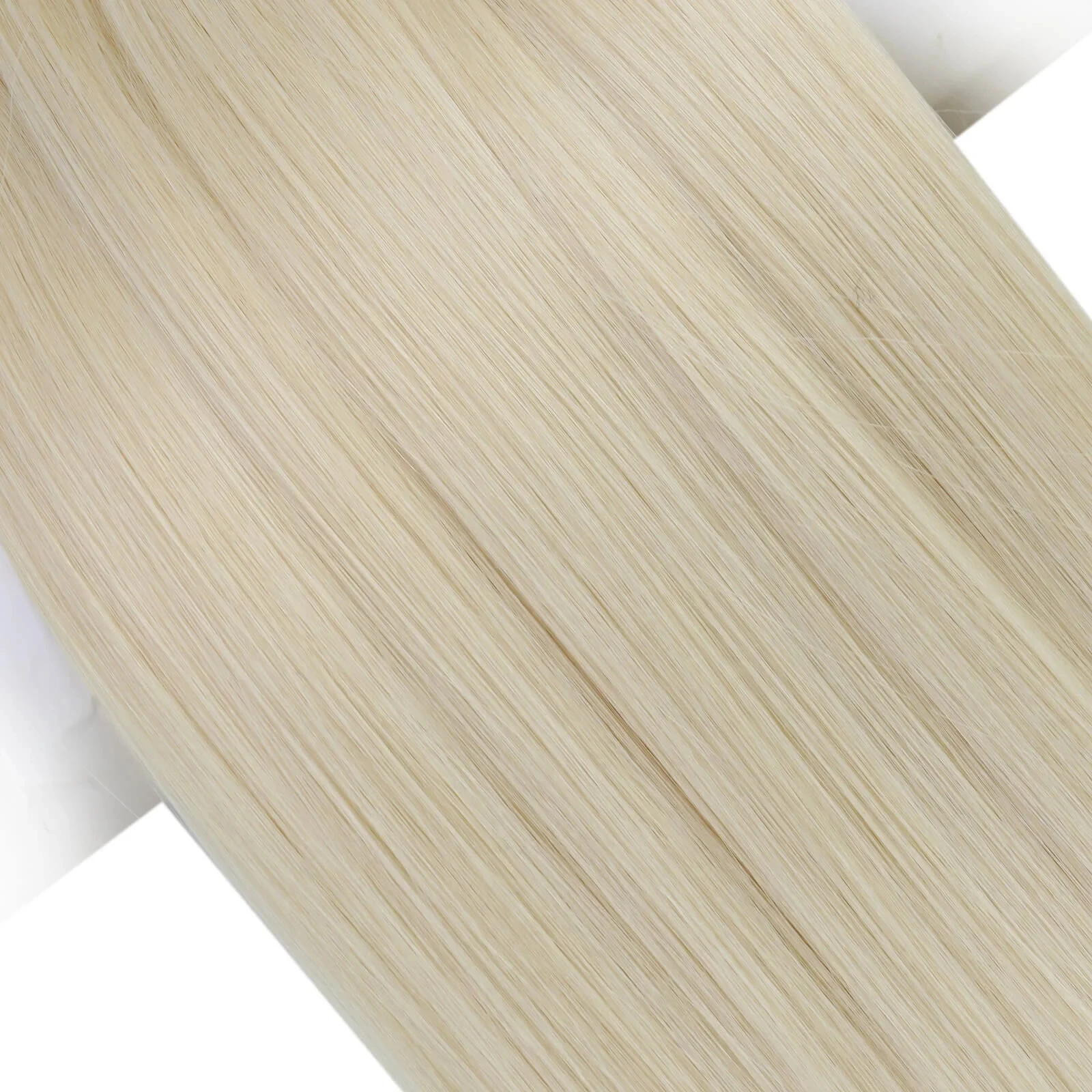 [Dziewica] Niewidoczne dziewicze Genius Weft Hair Extensions Platynowy blond Bezszwowe pełne naskórek Dziewicze hybrydowe przedłużki Weft Hair Extensions