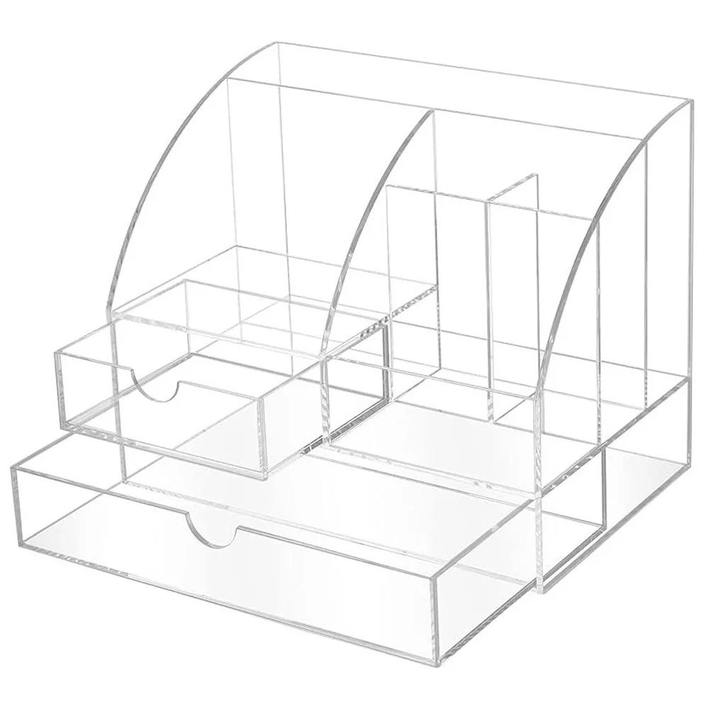 

Acrylic Storage Box Organizer Desktop Stationery Holder Makeup Display Case Bedroom Sundries Organizer Clear