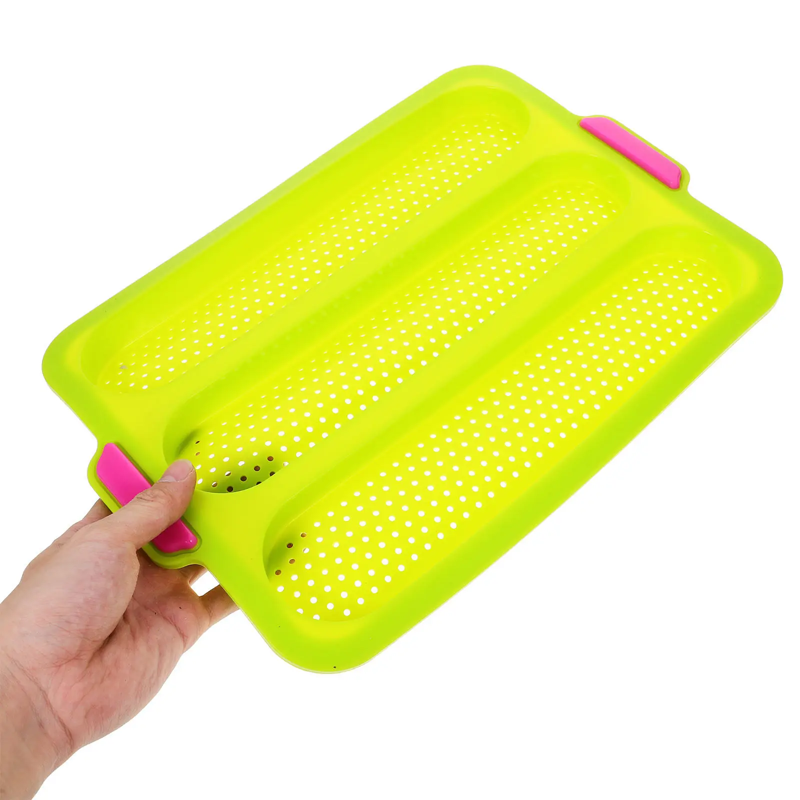 3-Slot Silicone Baking Mold for Baguette French Bread Premium Non-Stick Heat-Resistant Flexible Loaf Pan Kitchen Baking Tool