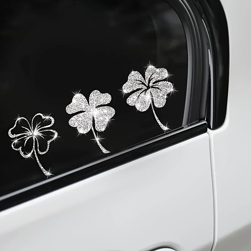 Lucky Clover Sticker Matte Vinyl Decal Waterproof Scratch Resistant Removable for Motorcycle Helmet Window Scooter Bike Decor