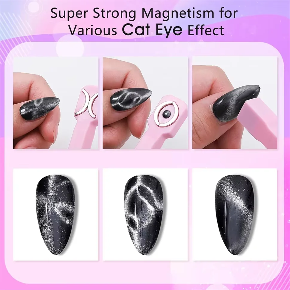 3in1 Nail Art Cat Eye Magnet Stick 3D Nail Magnets For Cat Eye Gel Effect Creative Ornaments Nail Props Tools Gel Nail DIY Tool