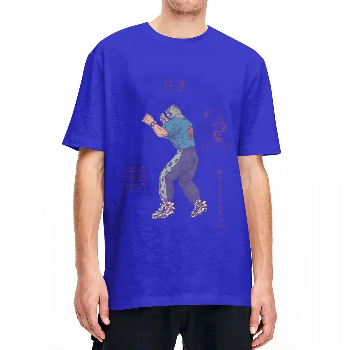 تيشيرتات علوي قطني للرجال ، تيشيرت كلاسيكي قصير الأكمام ، رقبة دائرية ، تيشيرت بنمط الهيبي ، حجم كبير 5XL ، تيكين 8 ، لعبة ساخنة ، الصيف