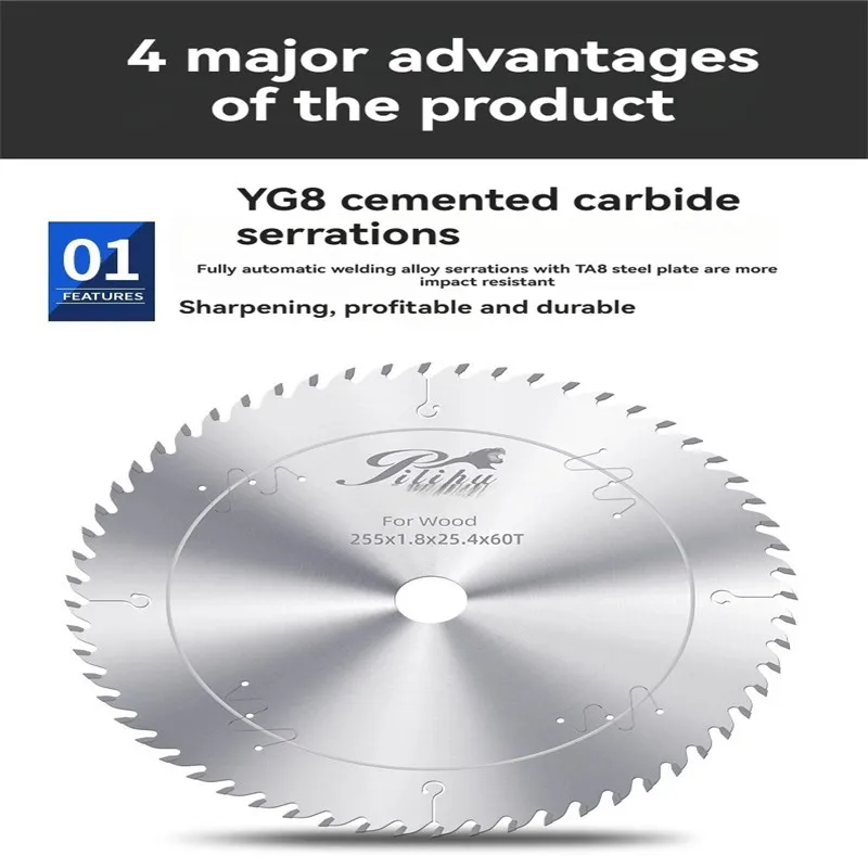 Las hojas de sierra de aleación de aluminio para cortar perfiles de aluminio de 4/6/7/8/9/10 pulgadas se pueden personalizar con hojas de sierra circular especializadas
